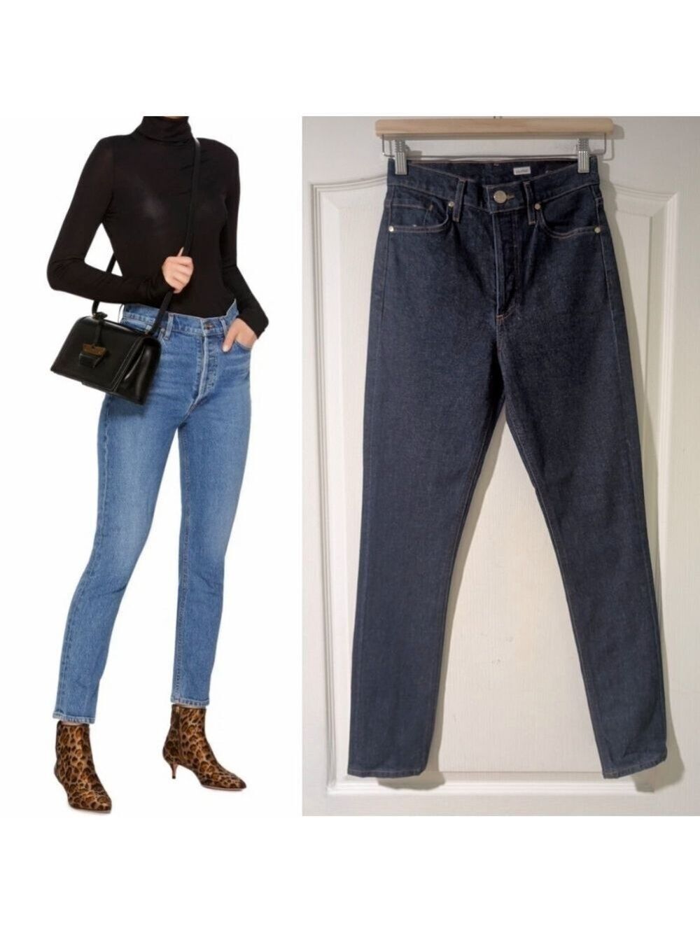 NWT Goldsign | The High Rise Slim In Rinse Dark Wash